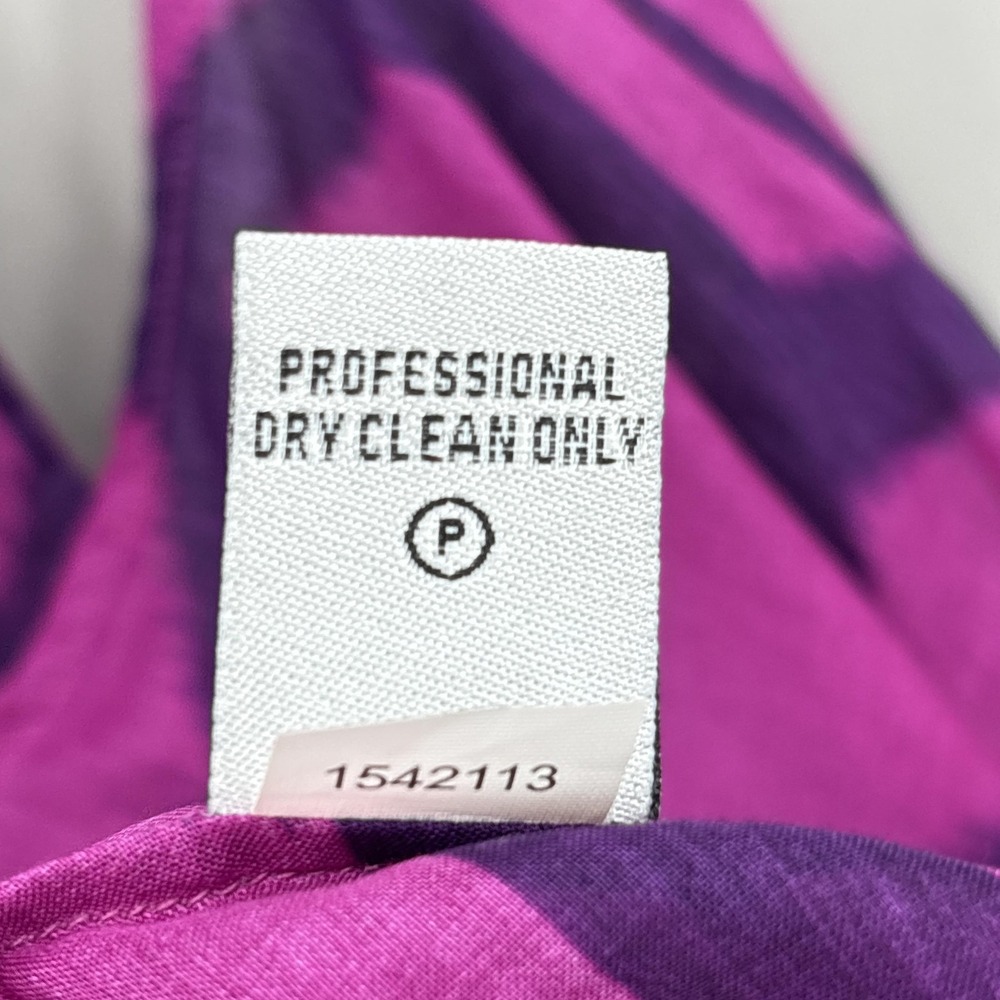 Tibi Dress Small Pink Geometric Cotton Sleeveless V-Neck Strappy Swing Short - Picture 6 of 10